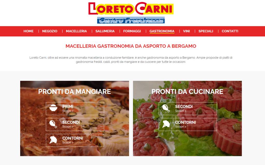 Il nuovo sito internet di Loreto Carni