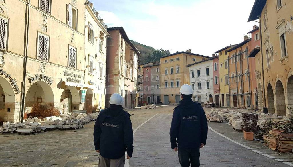 La Protezione Civile di Clusone a Visso