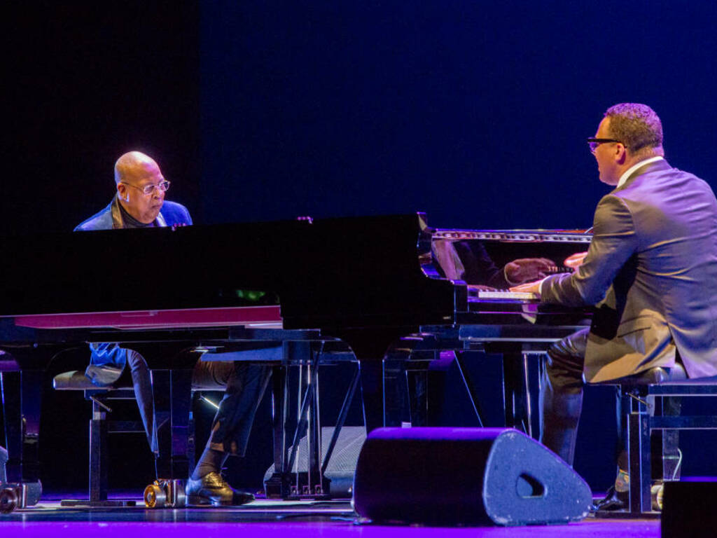 Valdes e Rubalcaba sul palco del Creberg