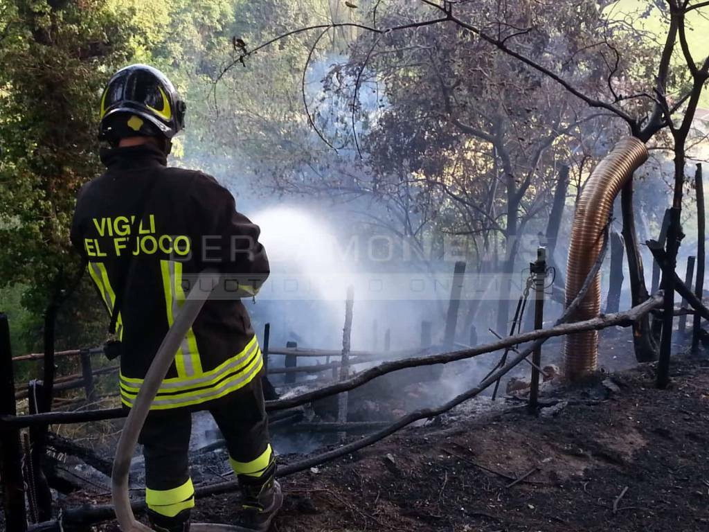 Incendio a Villongo