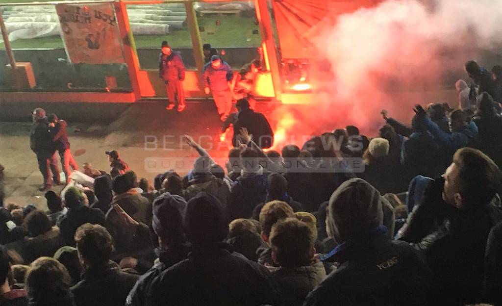 Atalanta-Napoli in curva Morosini