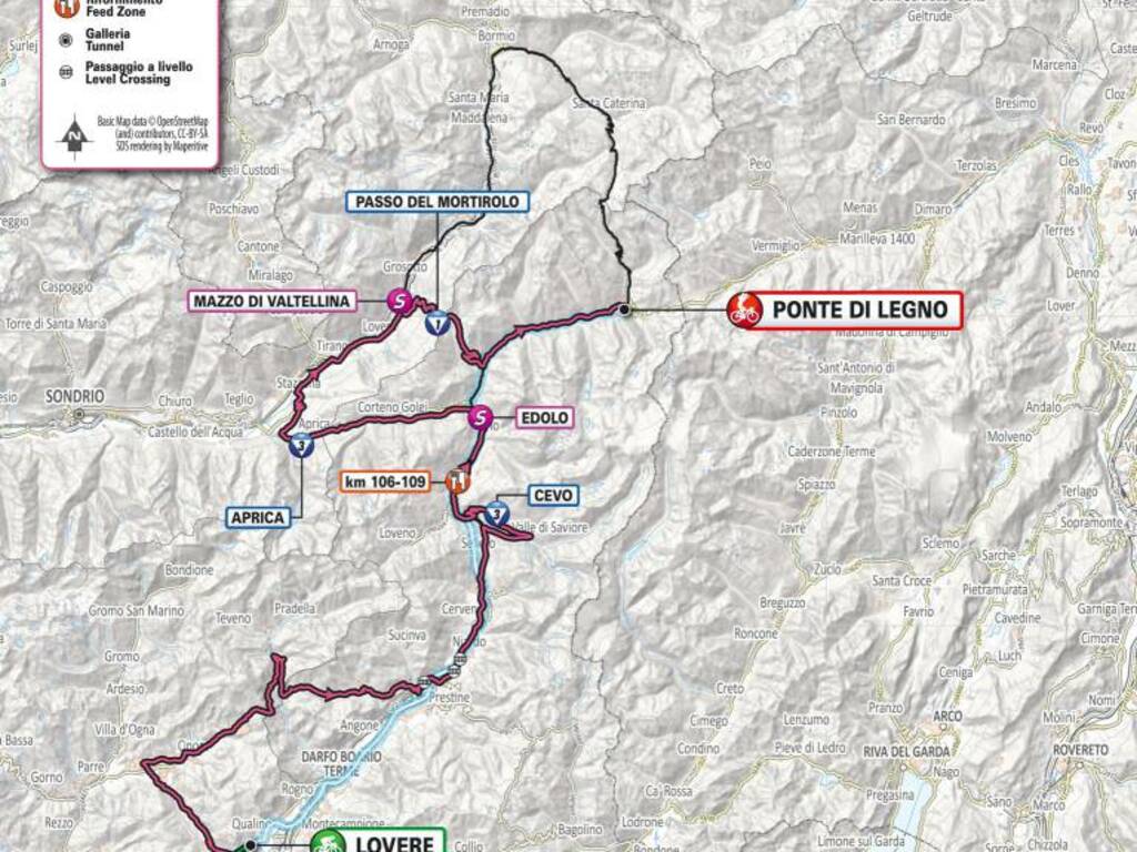 Giro d’Italia 2019 - percorso Lovere-Ponte di Legno