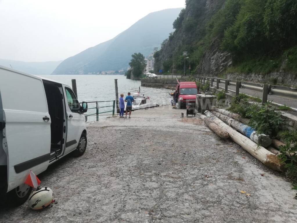 Tavernola, nel lago si cercano un’auto con un cadavere