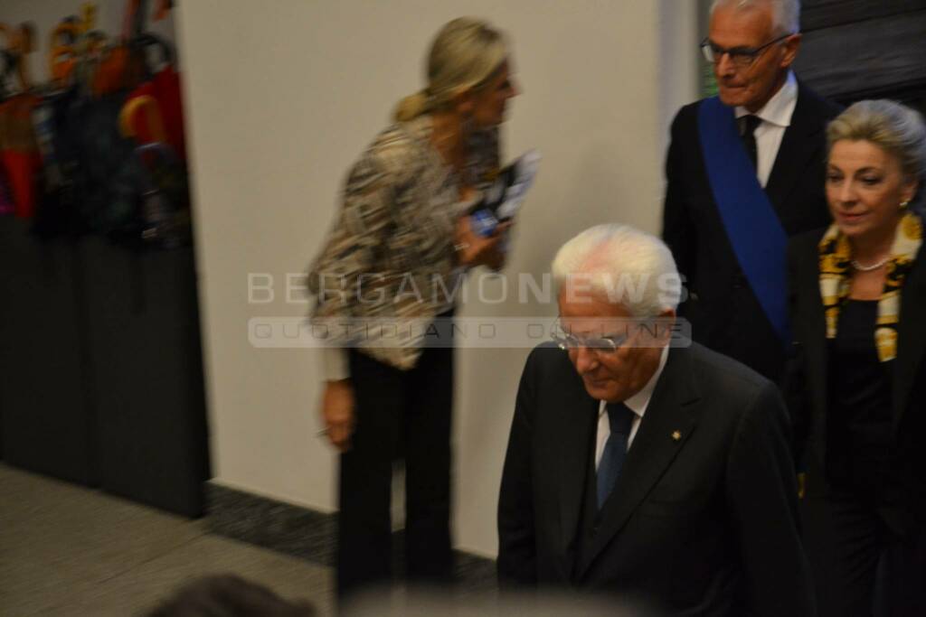 Il presidente della Repubblica Sergio Mattarella a Bergamo