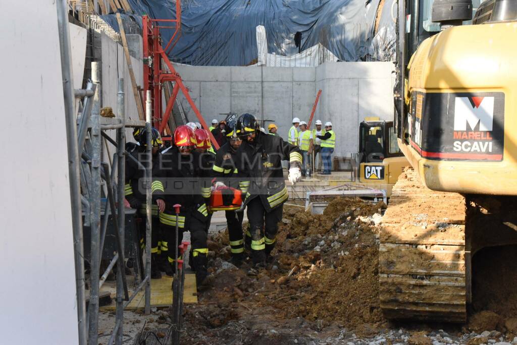 l'infortunio sul lavoro in via Marzanica