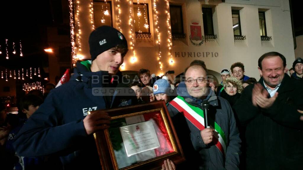 Luca Tomasoni medaglia olimpica, festa a Castione