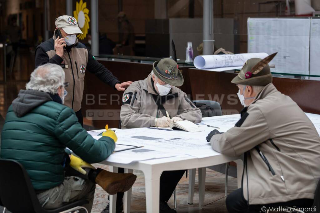 Ospedale da campo, l'avanzamento dei lavori