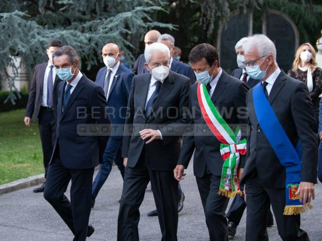 Bergamo, l'arrivo di Mattarella per il ricordo delle vittime Covid