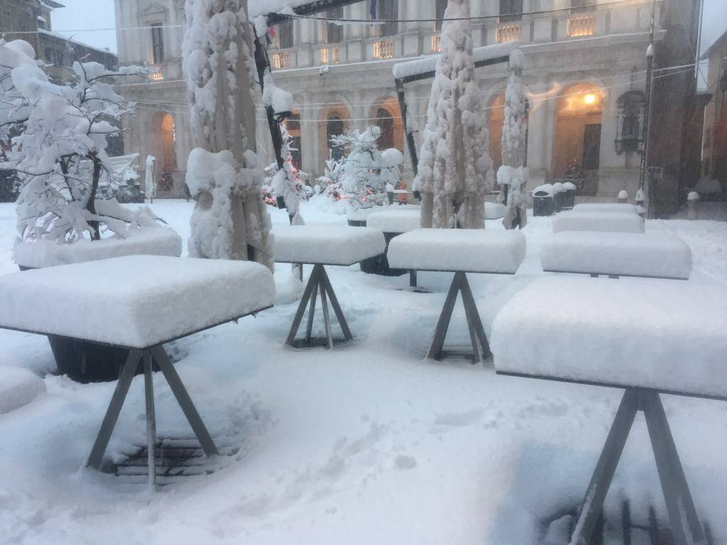 28 dicembre, nevicata a Bergamo