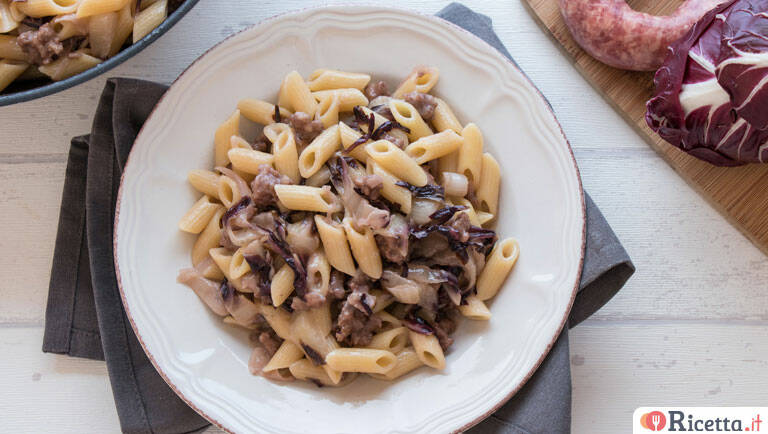 penne salsiccia radicchio