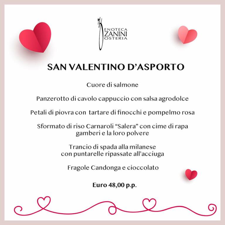 Menù San Valentino