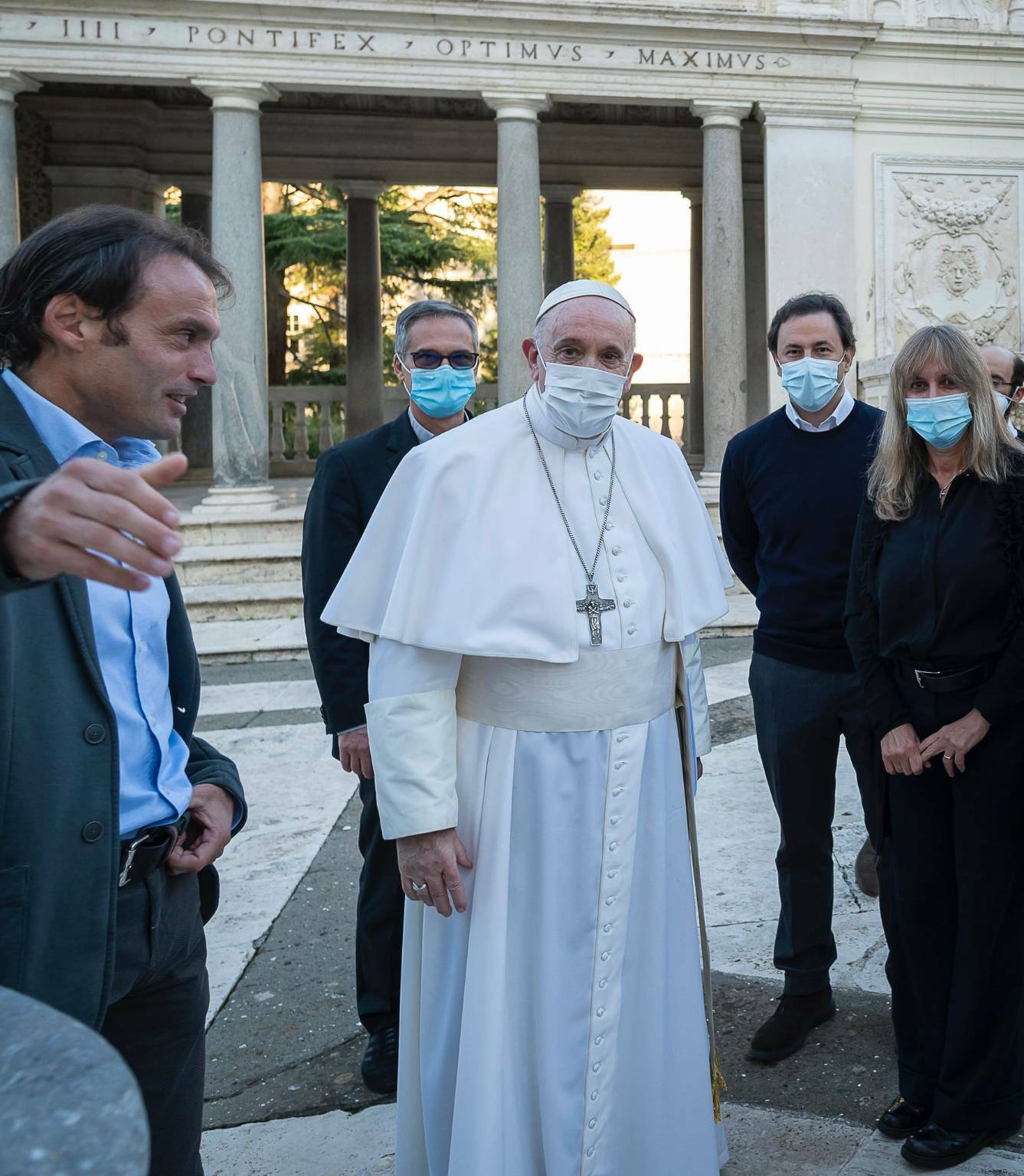 Nicola Salvi con Papa Francesco