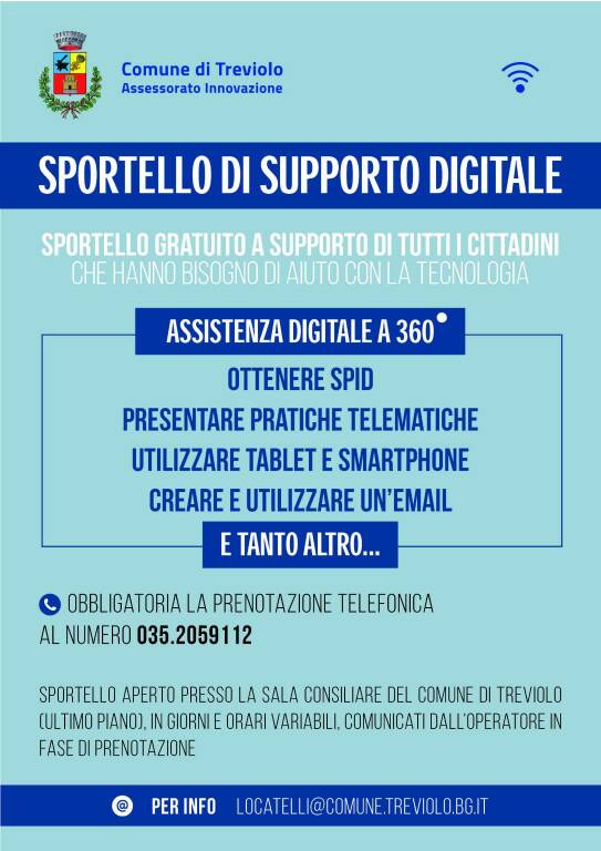 Spid, pratiche telematiche e non solo: a Treviolo apre sportello di supporto digitale