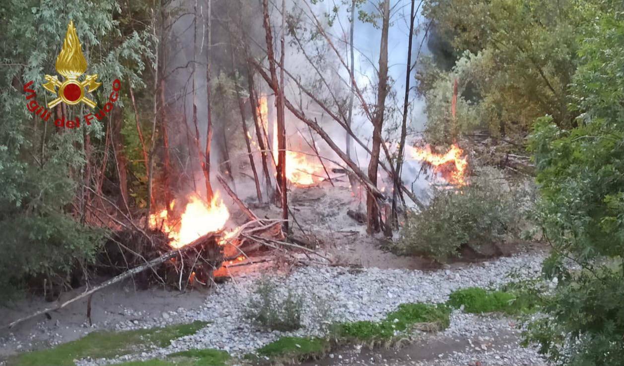 Incendio Villa di serio