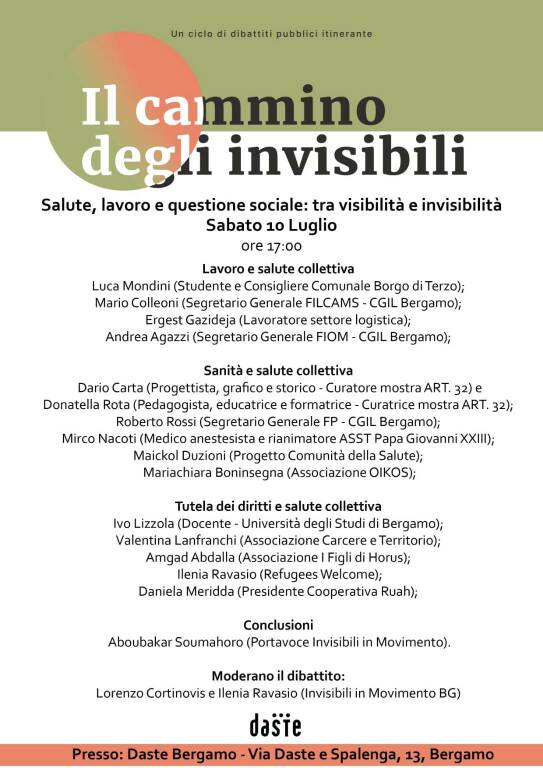 Invisibili in Movimento: a Bergamo l'attivista Aboubakar Soumahoro