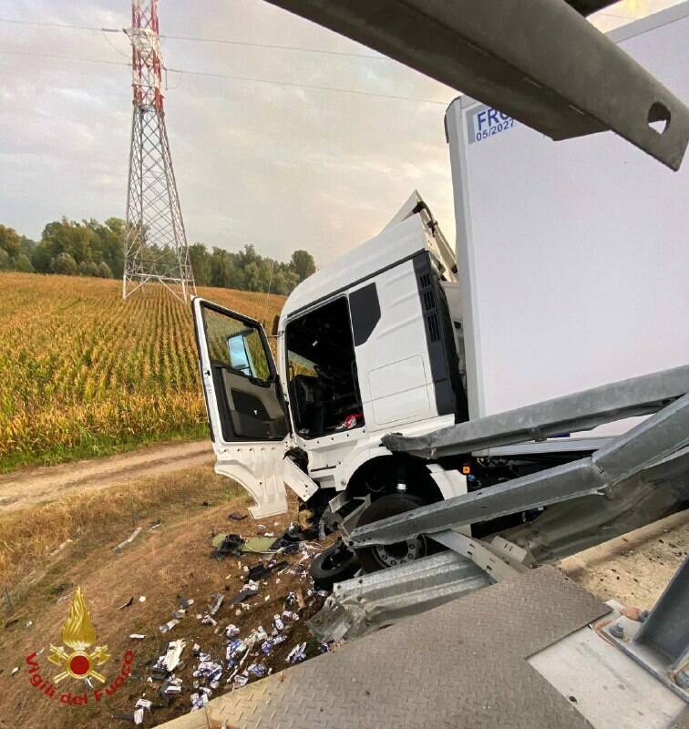 Scontro tra camion in Brebemi