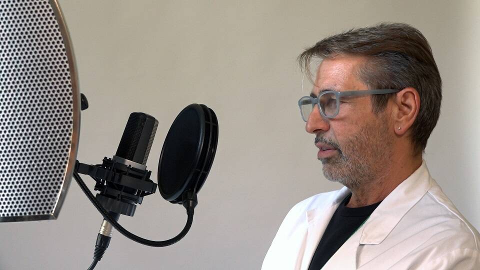 -	dottor Franco Santoro durante la registrazione del podcast