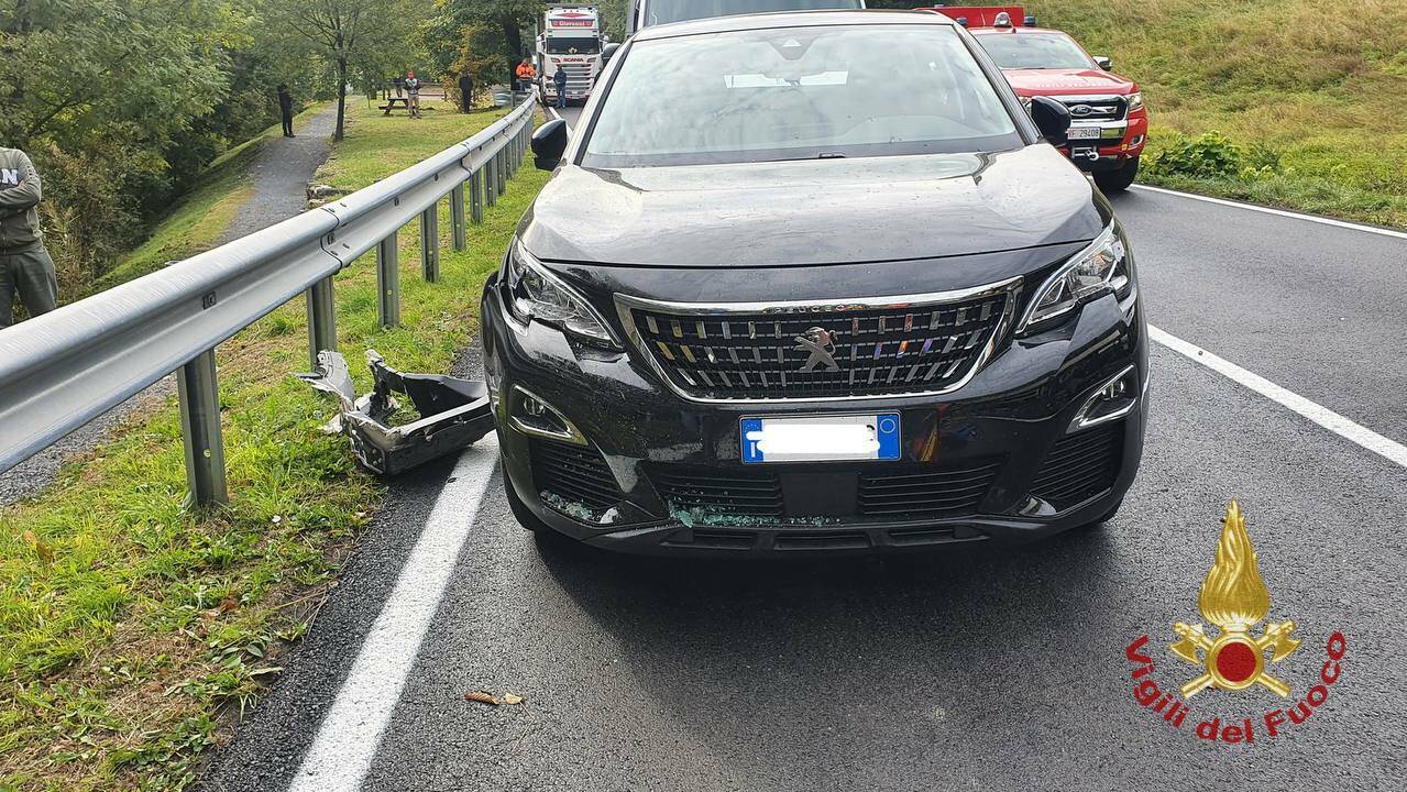 Ranzanico, scontro tra un camion e un’auto