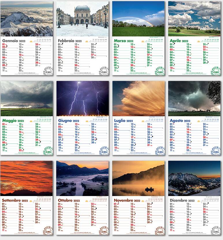 calendario 2022 centro meteo lombardo