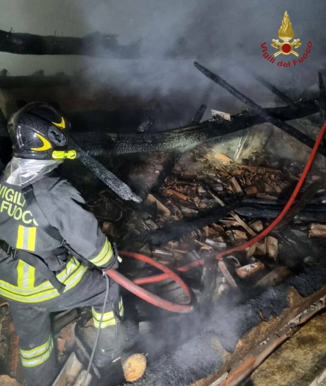 Incendio a Fornovo San Giovanni