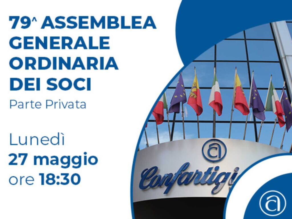 Al via la 79ª assemblea generale ordinaria dei Soci di Confartigianato Imprese Bergamo